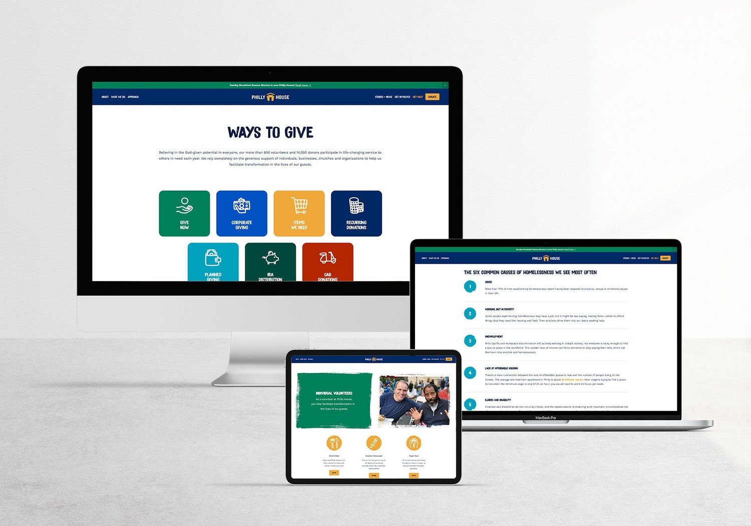 The new Philly House website across devices