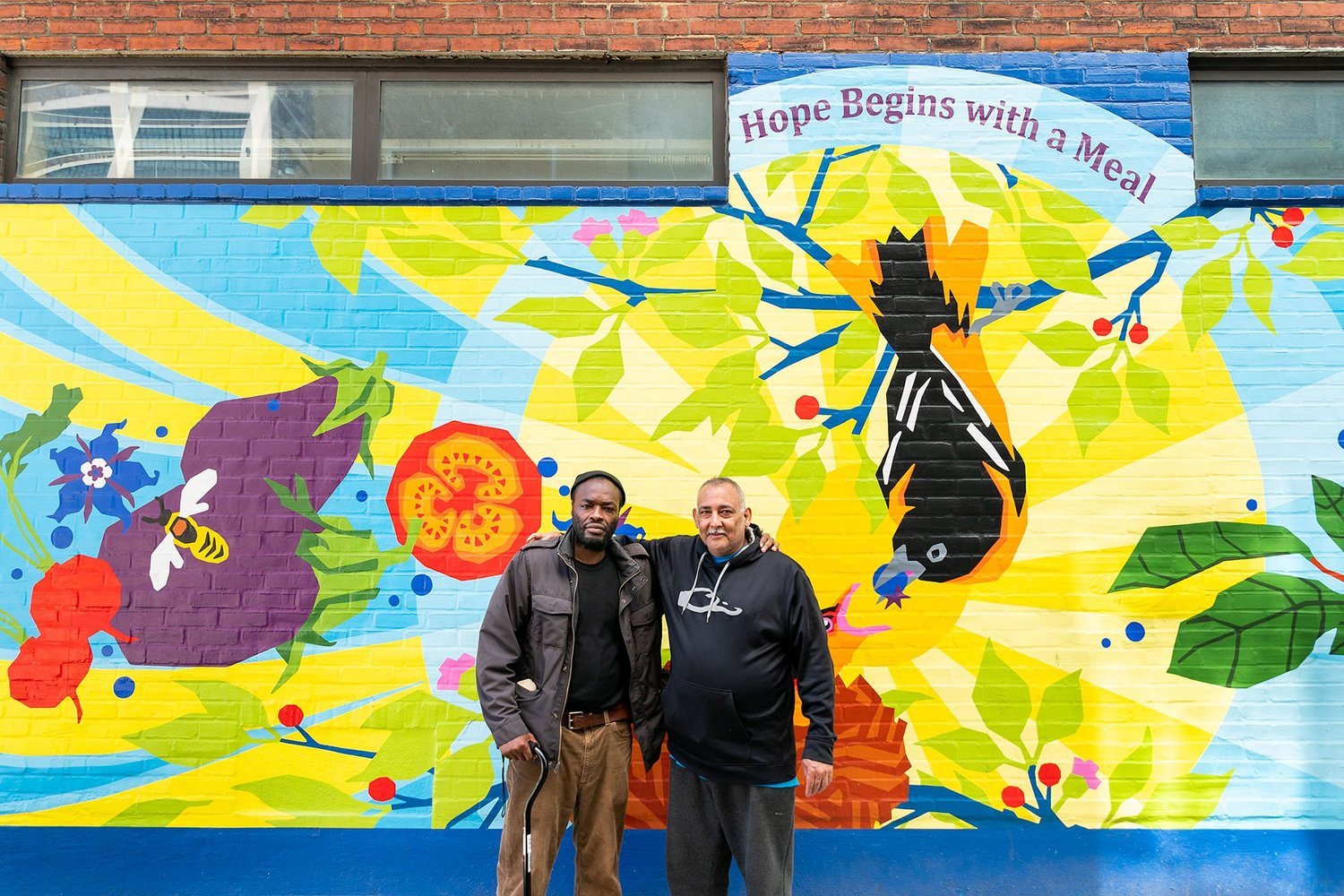A mural at Philly House